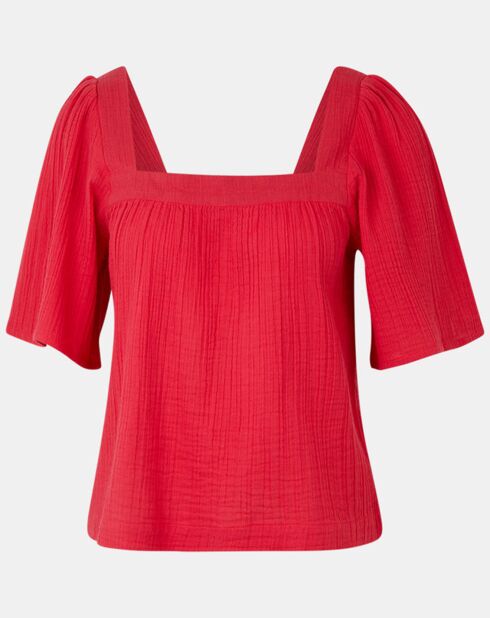 Top Palma rose foncé