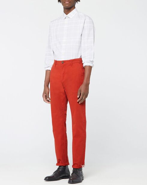 Pantalon chino Regular Fit Kutdroit orange foncé