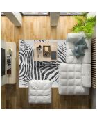 Tapis zebra multicolore - 200x300 cm