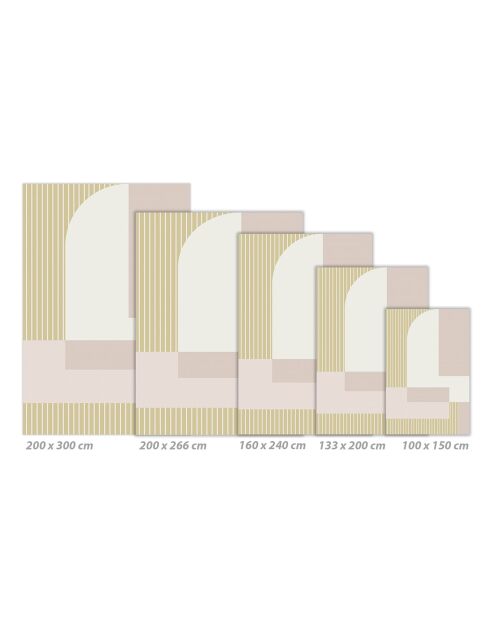 Tapis Glam 2 beige - 133x200 cm