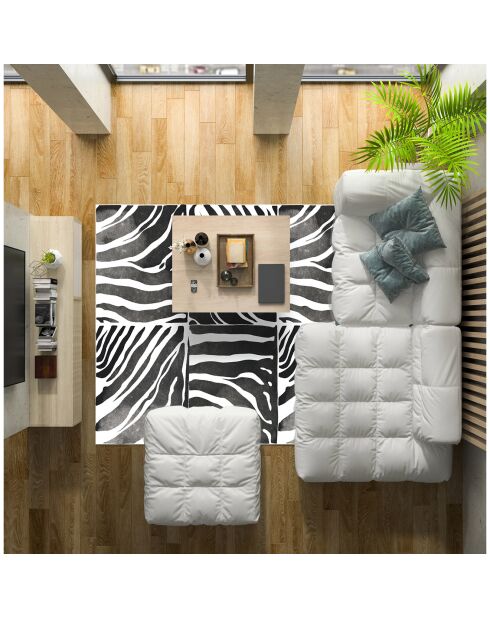 Meerkleurig vloerkleed met dierenprint, 1, 133x200 cm