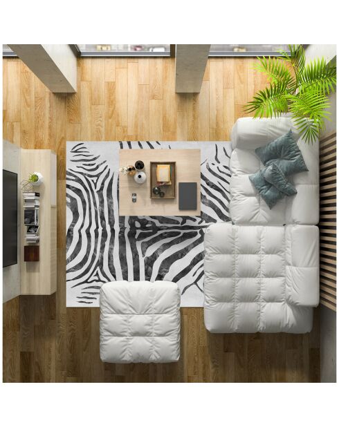 Veelkleurig zebra-vloerkleed - 133x200 cm