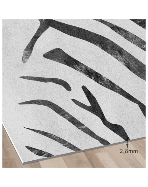 Veelkleurig zebra-vloerkleed - 133x200 cm