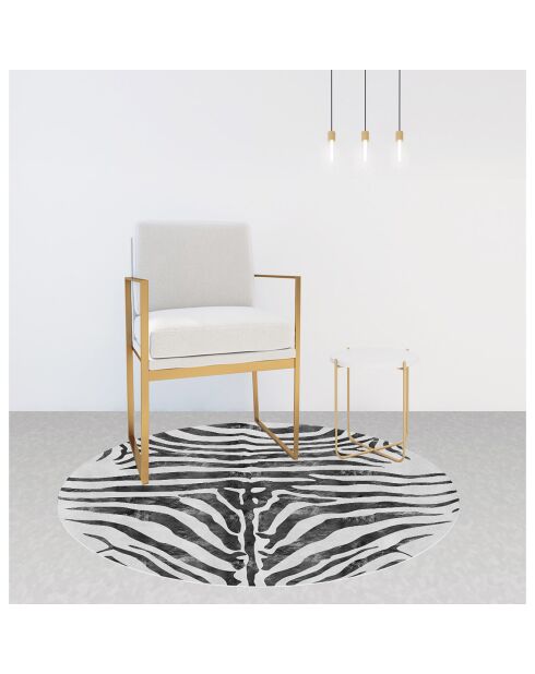 Tapis zebra multicolore - [diam] 100 cm