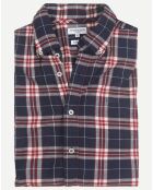 Chemise à carreaux Nathan bordeaux/rouge