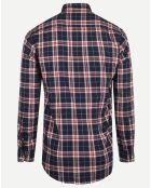 Chemise à carreaux Nathan bordeaux/rouge