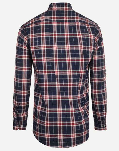 Chemise à carreaux Nathan bordeaux/rouge