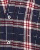 Chemise à carreaux Nathan bordeaux/rouge
