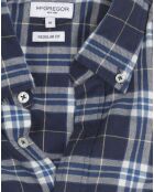 Chemise à carreaux Nathan marine