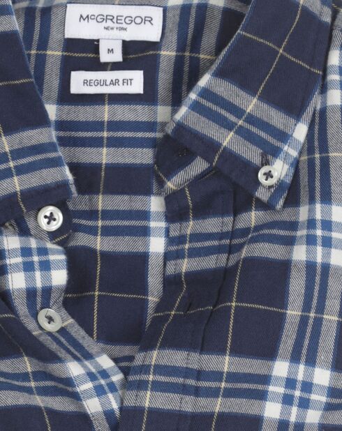 Chemise à carreaux Nathan marine