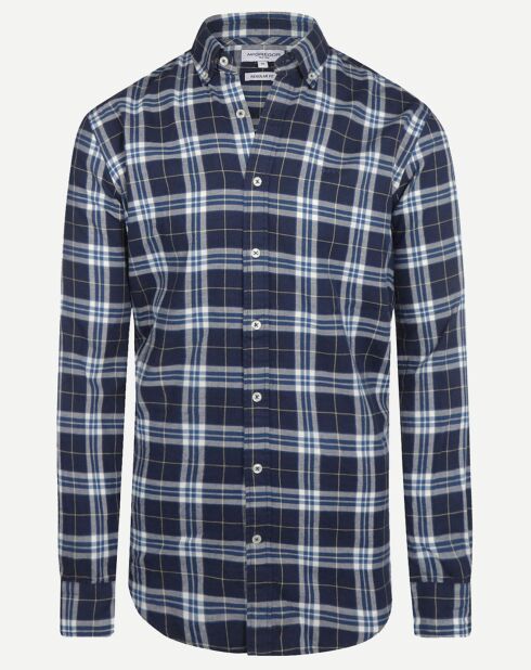 Chemise à carreaux Nathan marine