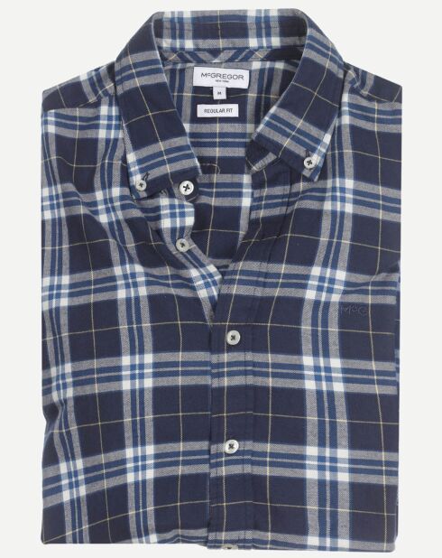 Chemise à carreaux Nathan marine