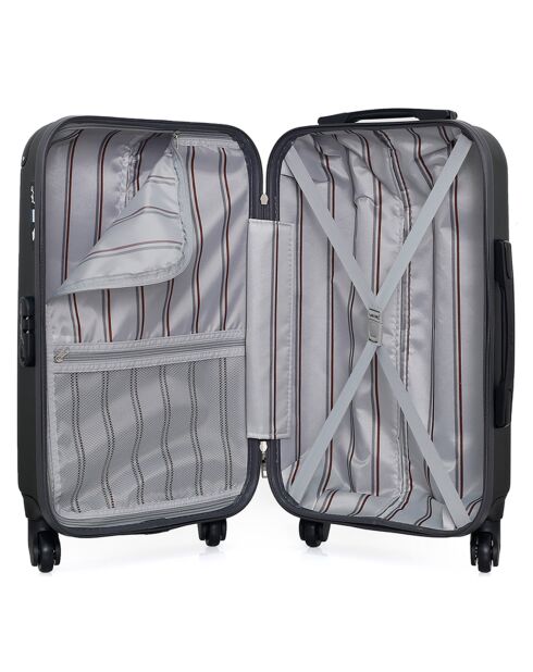 Valise Cabine 4 roues simples Porter 55 cm gris foncé