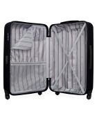 4 Valises 4 roues simples Porter-M 75/65/55/46 cm noires
