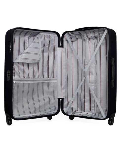 4 Valises 4 roues simples Porter-M 75/65/55/46 cm noires