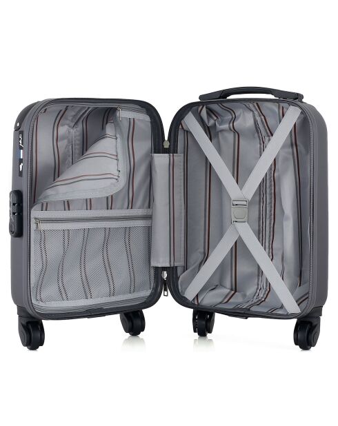 Valise Cabine XS 4 roues simples Porter 46 cm gris foncé