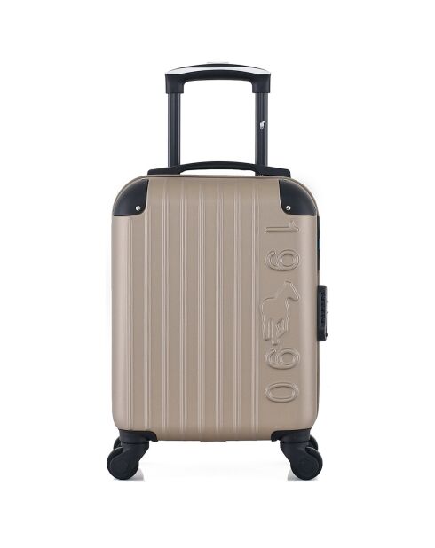 Valise Cabine XS 4 roues simples Porter 46 cm beige