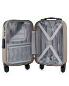 Valise Cabine XS 4 roues simples Porter 46 cm beige