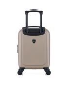Valise Cabine XS 4 roues simples Porter 46 cm beige