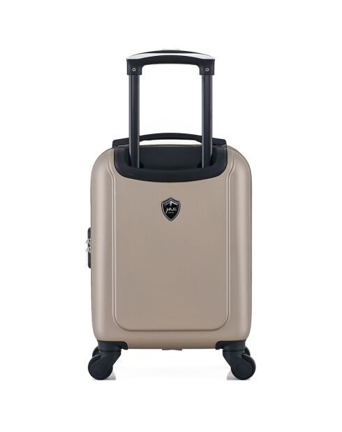 Valise Cabine XS 4 roues simples Porter 46 cm beige