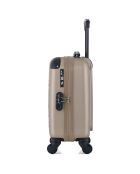 Valise Cabine XS 4 roues simples Porter 46 cm beige