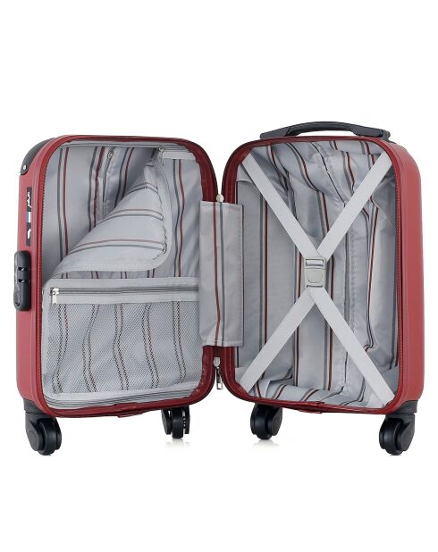 XS Porter-Kabinenkoffer mit 4 Rädern, Einrad, 46 cm, burgunderrot
