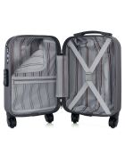 4 Valises 4 roues simples Porter-M 75/65/55/46 cm gris foncé