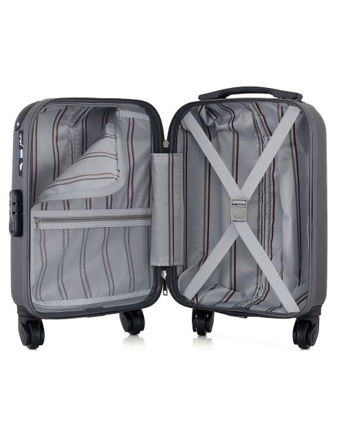 4 Valises 4 roues simples Porter-M 75/65/55/46 cm gris foncé