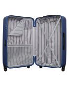 4 Valises 4 roues simples Porter-M 75/65/55/46 cm bleu marine