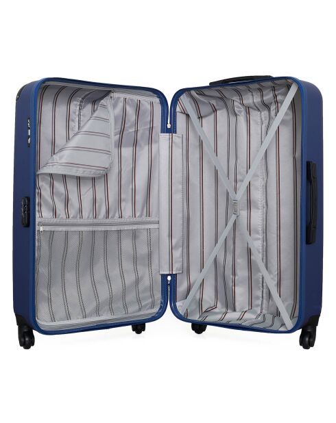 4 Valises 4 roues simples Porter-M 75/65/55/46 cm bleu marine