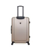 4 Valises 4 roues simples Porter-M 75/65/55/46 cm beiges