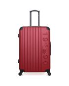 4 Valises 4 roues simples Porter-M 75/65/55/46 cm rouge bordeaux