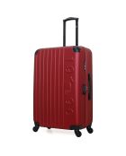 4 Valises 4 roues simples Porter-M 75/65/55/46 cm rouge bordeaux