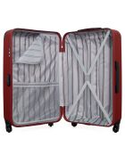 4 Valises 4 roues simples Porter-M 75/65/55/46 cm rouge bordeaux