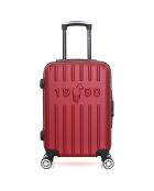 Valise Moyen Séjour 4 roues simples Archie 65 cm rouge bordeaux