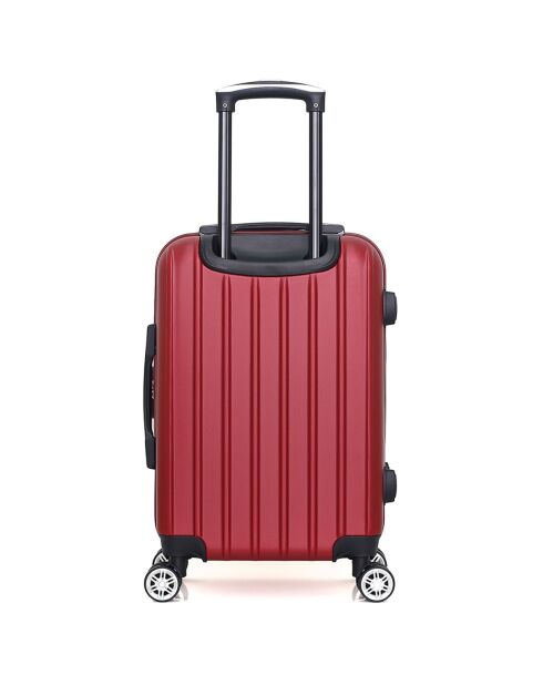 Valise Moyen Séjour 4 roues simples Archie 65 cm rouge bordeaux