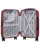 Valise Moyen Séjour 4 roues simples Archie 65 cm rouge bordeaux