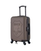 Valise Moyen Séjour 4 roues simples Damon 65 cm marron