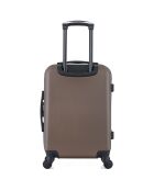 Valise Moyen Séjour 4 roues simples Damon 65 cm marron