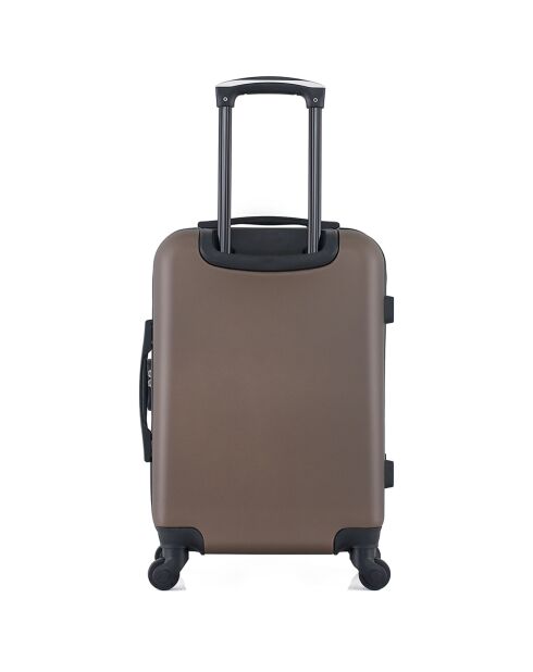 Valise Moyen Séjour 4 roues simples Damon 65 cm marron