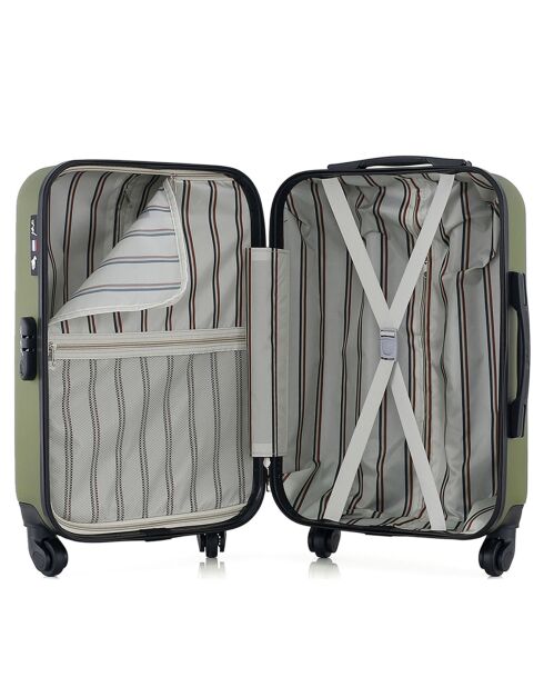 Valise Moyen Séjour 4 roues simples Damon 65 cm vert kaki