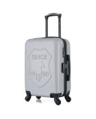 Valise Cabine 4 roues simples Damon 55 cm grise