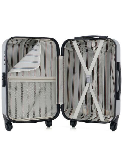Valise Cabine 4 roues simples Damon 55 cm grise
