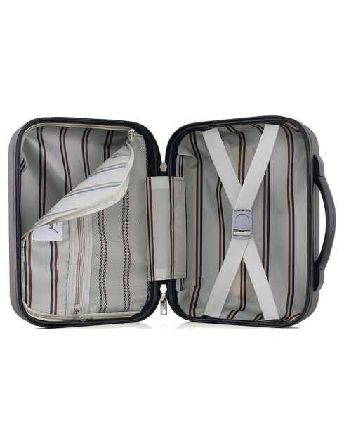 3 Valises 4 roues simples + Vanity Damon 75/65/55 cm marron