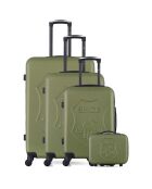 3 Valises 4 roues simples + Vanity Damon 75/65/55 cm kaki