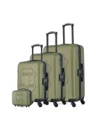 3 Valises 4 roues simples + Vanity Damon 75/65/55 cm kaki