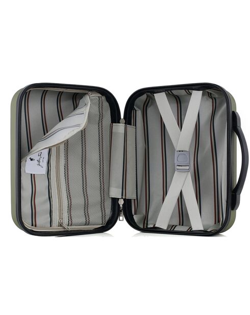 3 einfache Koffer mit Allrad+Vanity Damon 75/65/55 cm khaki