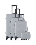 3 Valises 4 roues simples + Vanity Damon 75/65/55 cm grises