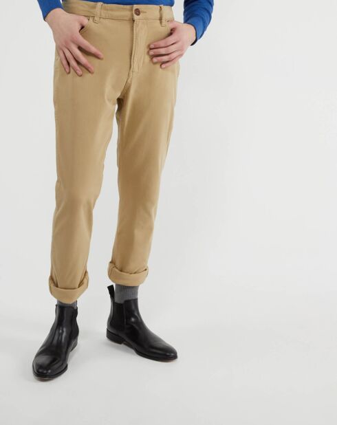 Pantalon Straight Stretch Krandy beige