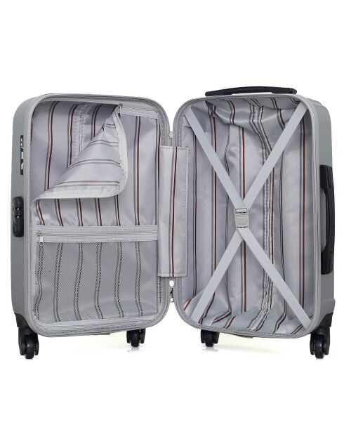 Valise Long Séjour 4 roues simples Liam 75 cm grise